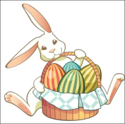 De quoi sont fait les ufs déposés par le lapin de Pâques ?