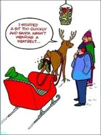 Savez-vous pourquoi le père Noël rit tout le temps ?