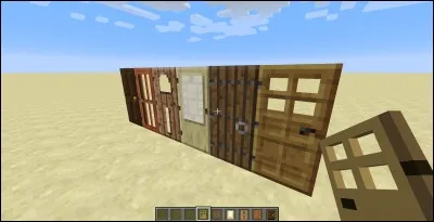 Pour crafter une porte, il faut 6 blocs de bois.