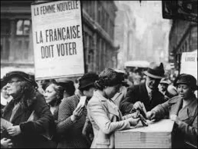 En quelle ann&eacute;e les femmes ont-elles obtenu le droit de vote ?