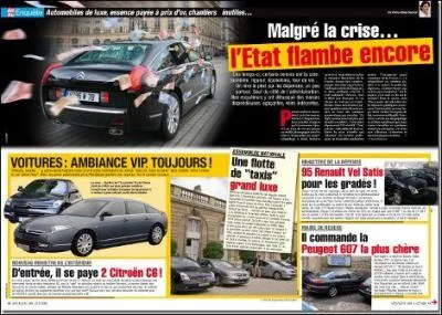 Le magazine Auto Plus a rvl que Brice Hortefeux avait fait acheter deux vhicules de fonction  son arrive au ministre de l'Intrieur...