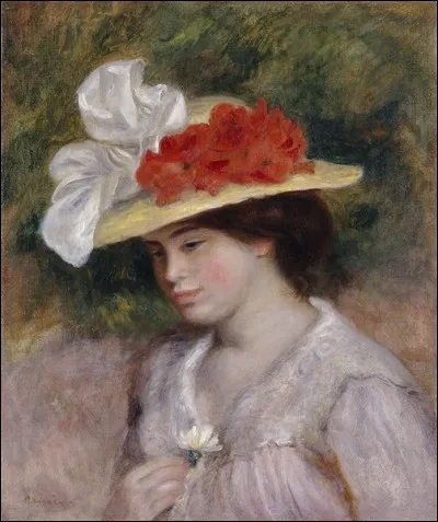 Qui a peint "Femme au chapeau fleuri" ?