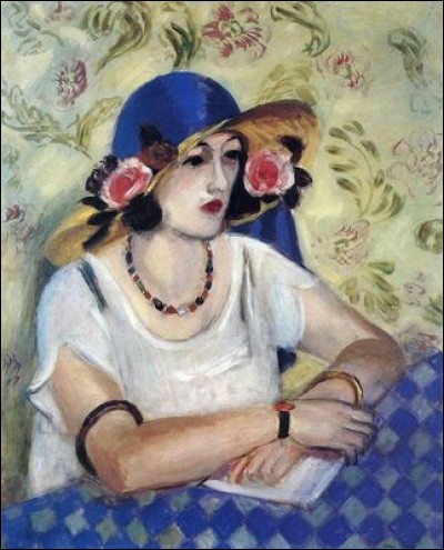 Qui a représenté ce beau chapeau fleuri sur cette toile intitulée "Femme au chapeau italien" ?