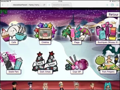 À partir de quel niveau peut-on aller dans la boutique (chatroom niv +8) ?