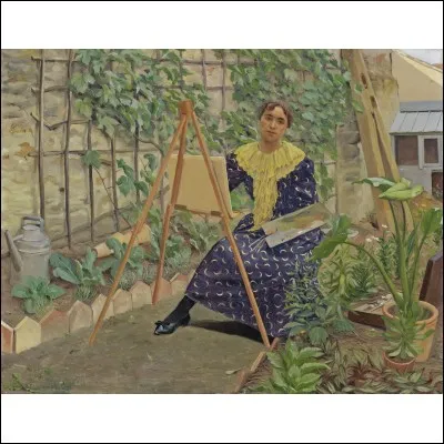 Qui a fait le portrait de cette "jeune fille peignant" ?
