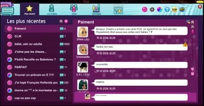 Dans le forum, on peut &eacute;crire au niveau :