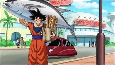 Par quels endroits passe Goku dans la ville ?