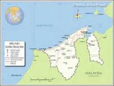 Avec combien de pays Brunei a-t-il une frontière commune ?