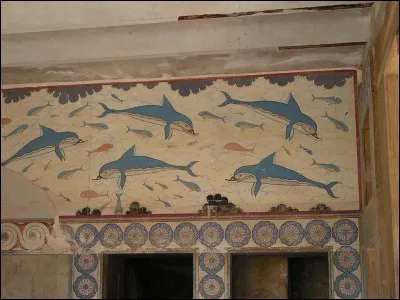 Voici la fresque du palais de la reine à Knossos. Mais où se trouve Knossos ?