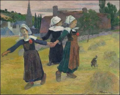 Qui a peint "Danse bretonne des filles à Pont Aven" ?