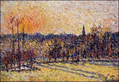 Qui a peint "Coucher de soleil à Bazincourt" ?