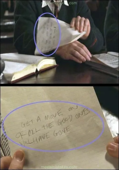 Avec qui l'auteur de ce message destiné à Ronald Weasley est-il allé au bal de Noël dans le quatrième film ?