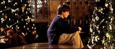 Le jour de son premier Noël à Poudlard, quel objet Albus Dumbledore offre-t-il à Harry Potter ?