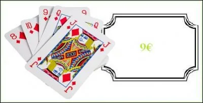 Un jeu basique de 54 cartes : 9.00 