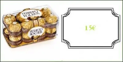 Une boîte de seize Ferrero Rocher : 15.00 