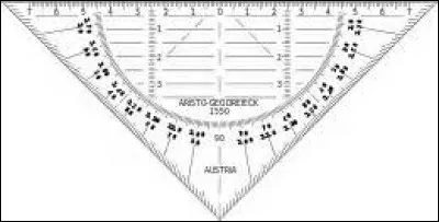 La forme de quel triangle a l'instrument de géométrie appelé demi-carré ?