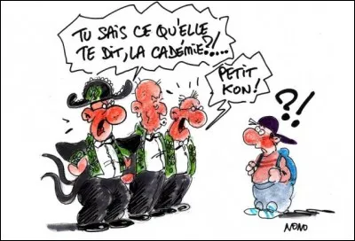 A la Cadémie française, il y a ...