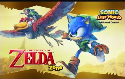 Ce niveau de "Sonic : Lost World - The Legend of Zelda Zone" apparaît sur la console :