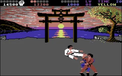 Le joueur contrôle un karatéka qui fait le tour du monde pour se confronter aux meilleurs combattants de la discipline. Quel est ce jeu sorti en 1985 sur C64 ?