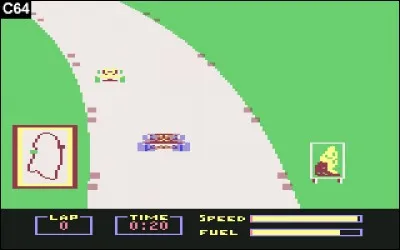 Dans ce jeu développé par Epyx en 1983, vos pneus de voiture changent de couleur en fonction de leur usure. N'oubliez pas de rentrer au stand les changer !