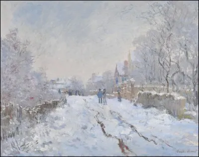 Qui a peint ce tableau "Snow Scene at Argenteuil" ?