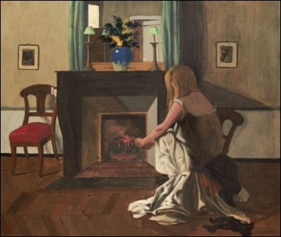 Voici "Femme en chemise dans un intérieur", on voit un miroir sur la cheminée. Qui est le peintre ?