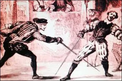 Au sens premier (escrime), dans quelle partie du corps se porte le coup de Jarnac ?