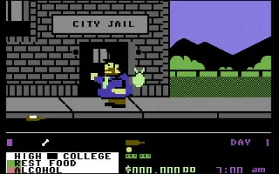 Un clochard qui tente de sortir de sa misère, ramasse des bouteilles dans la rue, tente d'éviter les policiers et bandits, va chez le coiffeur, et tente de trouver un job. Quel est ce jeu original ?