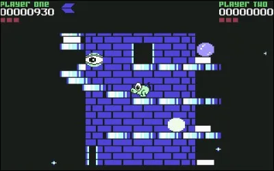 Dans ce jeu sorti en 1987, le joueur contrôle une petite créature verte nommée Pogo dont la mission est de détruire huit tours construites au-dessus de la mer.