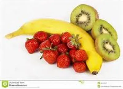 Lesquels de ces fruits sont regroupé en mains, et généralement présentés sous cette forme à la vente ?