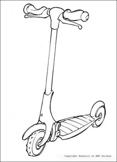 La trottinette a ___ roues.