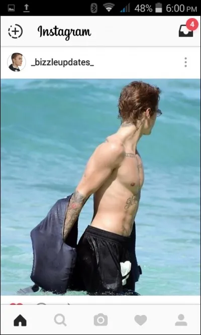 Bieber s'est-il déjà baladé nu ?