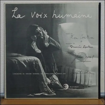 A qui doit-on la pi&egrave;ce de th&eacute;&acirc;tre "La Voix humaine" ?