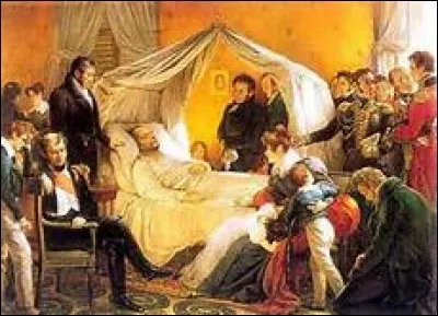 SA MORT - Napoléon tombe progressivement malade et meurt le 5 mai :