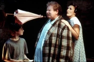 Qui pointe son parapluie sur Vernon Dursley ?
