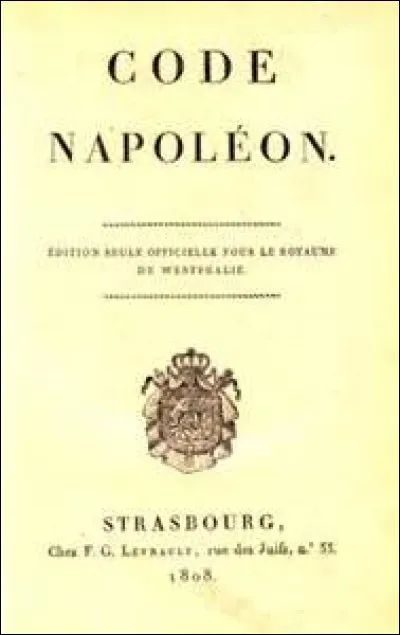 En droit français, lequel de ces codes, promulgué en 1804 est aussi appelé "Code Napoléon" ?