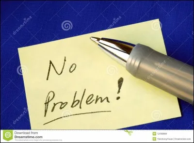 (Aucun problème) Il n'y a pas de...