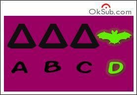 Dans le groupe suivant, peux-tu dire quel symbole ne va pas avec les autres ?