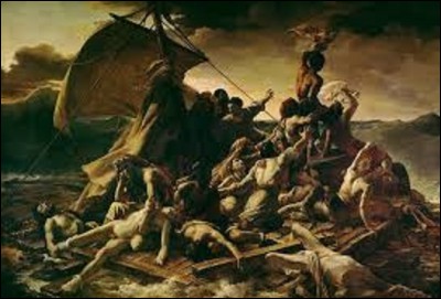 Peinture réalisée entre 1818 et 1819 par un peintre et lithographe de mouvement romantisme, "Le Radeau de la Méduse" est une huile sur toile qui raconte l'histoire du naufrage de la frégate "Méduse", qui s'échoua sur un banc de sable au large de la Mauritanie, le 2 juillet 1816. Les 147 survivants construisirent un radeau de fortune, mais seulement 15 survivront. Qui l'a peint ?