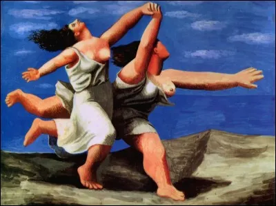 Qui a peint cette toile intitul&eacute;e : &laquo; Deux femmes courant sur la plage &raquo; ?