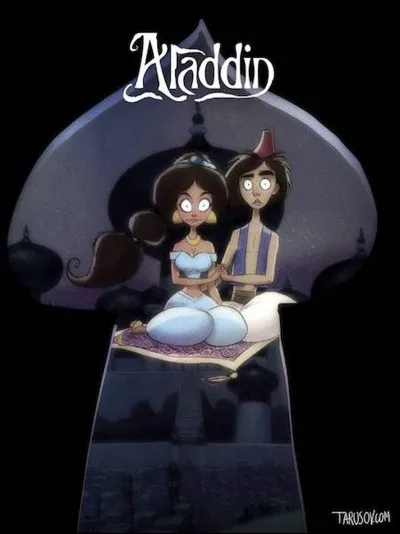 Voici Aladdin et Jasmine ! Mais où est donc notre petit singe ?