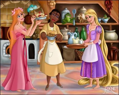 La princesse à gauche (rose) fait partie de Disney