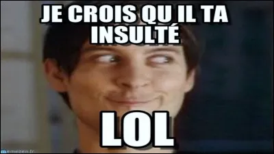 Que fais-tu quand quelqu'un t'insulte ou te fait du mal ?