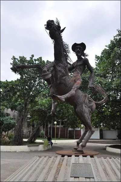 Voici une statue de Don Quichotte et son cheval Rossinante à La Havane. Dans quel pays sommes-nous ?