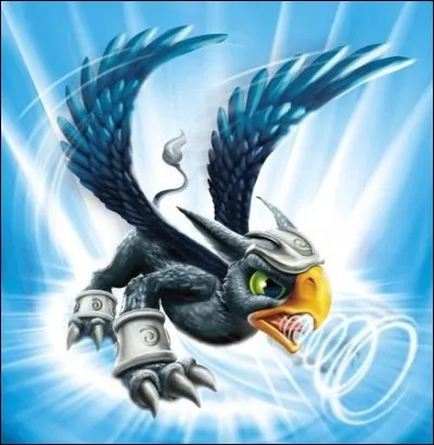 Quels sont le prénom et l'élément de ce skylander ?