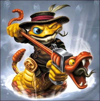 Quels sont le prénom et l'élément de ce skylander ?