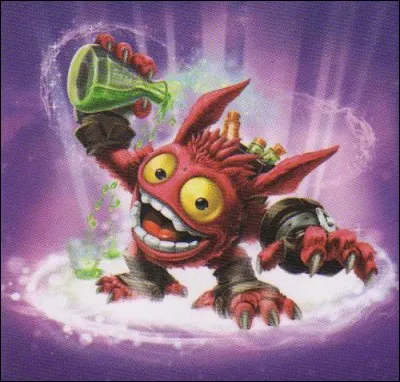 Quels sont le prénom et l'élément de ce skylander ?