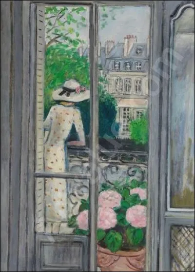 Qui a peint "Femme au balcon, vue de l'avenue Foch" ?