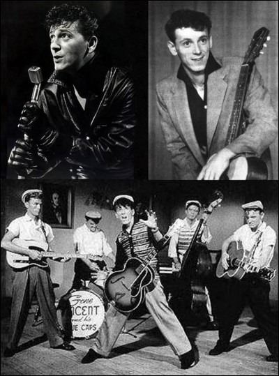 En hommage à Eddie Cochran, mort dans un accident de voiture (17 avril 1960) dans lequel il fut grièvement blessé, ce chanteur portera un gant de cuir noir à la main gauche. On le connaît, entre autres, pour une chanson qu'il interpréta avec son groupe « His Blue Caps ».