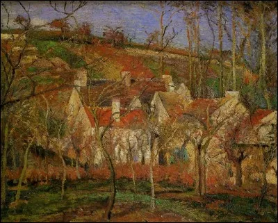 A qui doit-on la peinture "Les toits rouges" ?